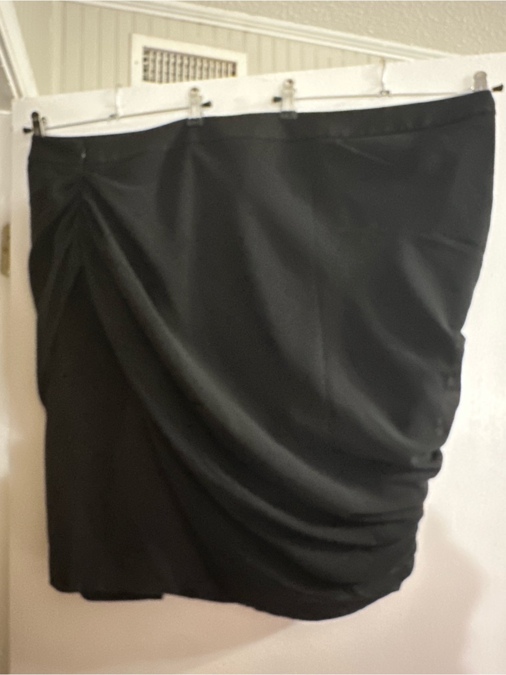 Classic Black Women’s Ruched Skirt